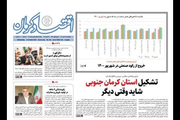 «اقتصاد کرمان» شماره ۲۰۲
