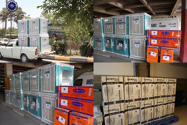 51 دستگاه سرمایشی به «بیمارستان افضلی‌پور» اهدا شد