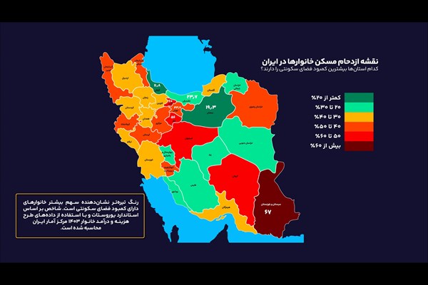 رتبه کرمان در «کمبود فضای سکونتی»
