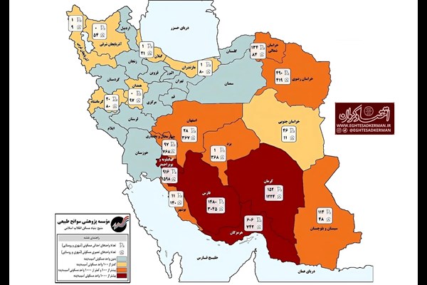 «کرمان» از صدرنشینان خسارت‌های مسکن
